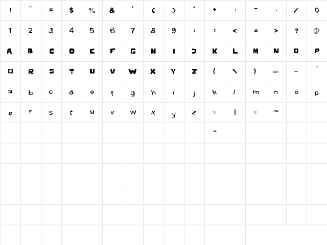 Gibbard_erc_01 Regular  glyph index