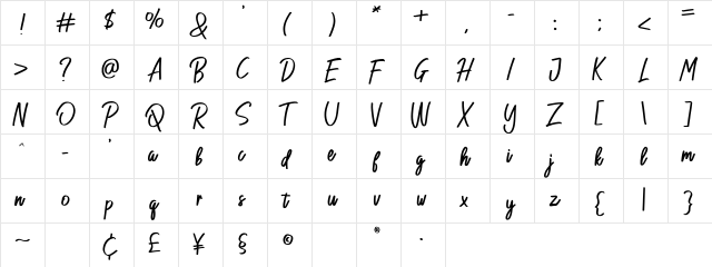 Neo Hestages Regular  glyph index