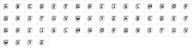 KR Paint Regular  glyph index