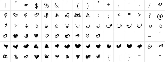 fotograami-hearts01 Regular  glyph index