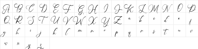 Handy Dandy FREE Regular  glyph index