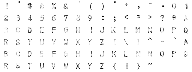 32 pages Regular  glyph index