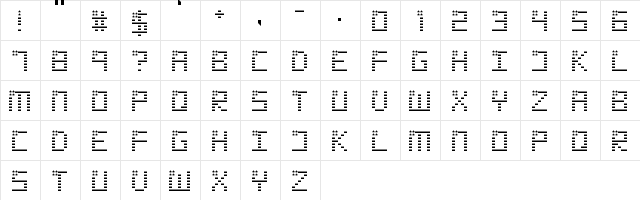 SPANGLED Regular  glyph index