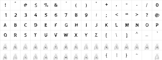 NotEvenAMouse   glyph index