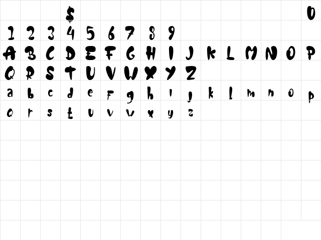 Umbridge Demo Regular  glyph index