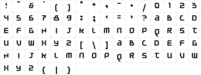 Question of time [simple] Regular  glyph index