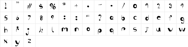 ruculus Regular  glyph index