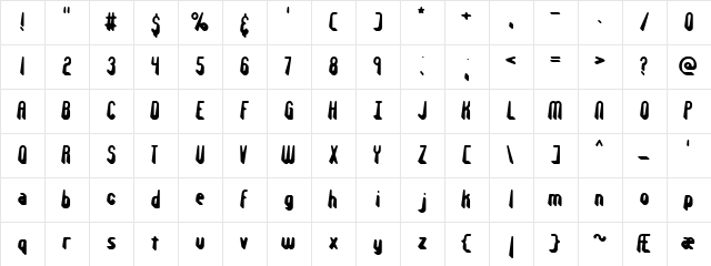 Withstand (BRK) Regular  glyph index