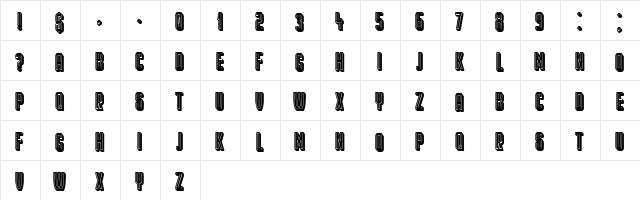 Kuchen Regular  glyph index