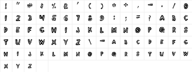 TribalLion Regular  glyph index