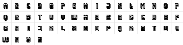 Recinzione Regular  glyph index