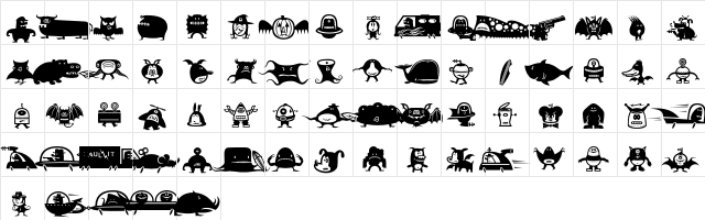 Eekers Regular  glyph index