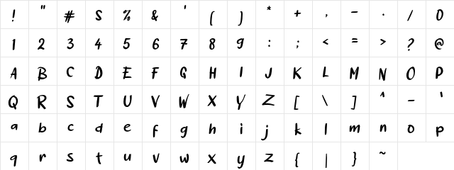a Acakadut Regular  glyph index