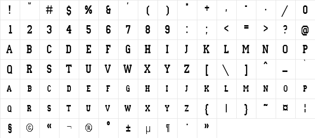 a_CampusCapsNr Regular  glyph index