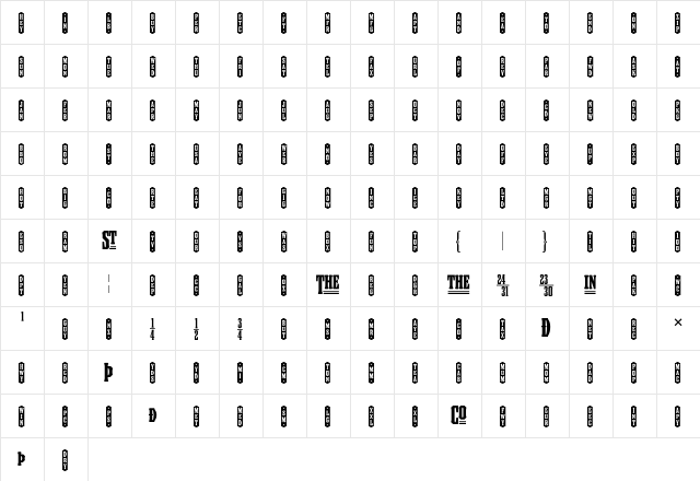 Council WordLogosOne  glyph index