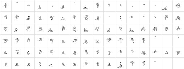 LDJ Jack O Lantern Regular  glyph index