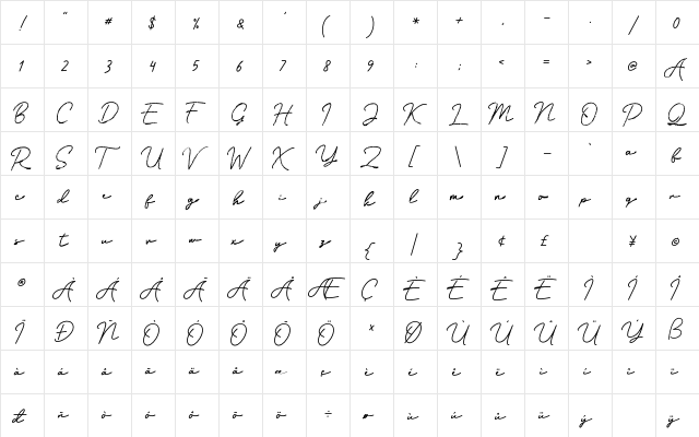 Silverstone Textured Regular  glyph index