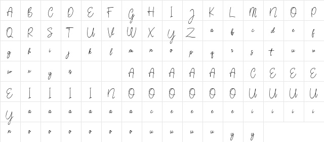 Sarantta Demo Regular  glyph index