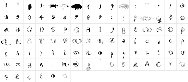 Warum2001 Regular  glyph index