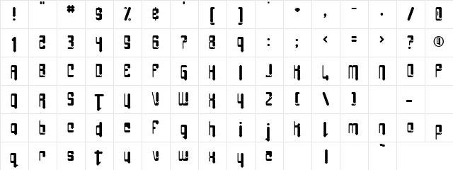 Pointer Regular  glyph index