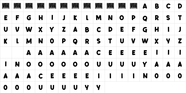 High Mount Personal Use  glyph index