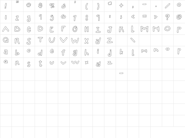 2Peas Silly Fill-In 2Peas Silly Fill-In  glyph index