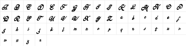 Keyrey FREE Regular  glyph index