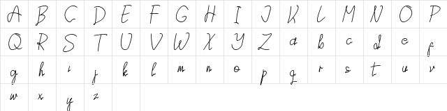 Attasey Italic  glyph index
