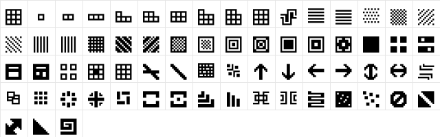 BitFUUL Regular  glyph index
