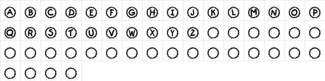 KR Sami's Mark Regular  glyph index