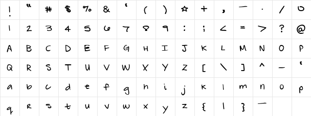ZebraFlames Normal Regular  glyph index