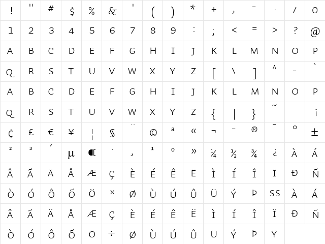 Auto 3 Light SmCp  glyph index