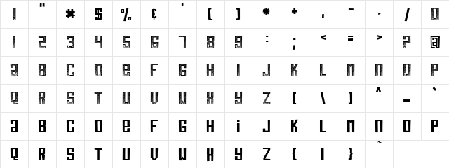 Decent Eyetalics Regular  glyph index