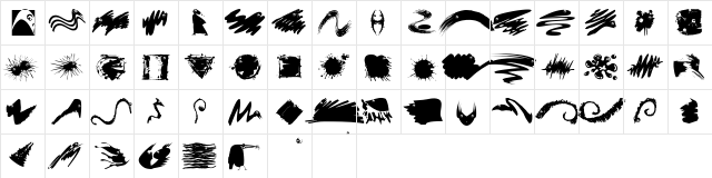 MicroBeingsTwo Regular  glyph index