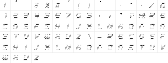 Burger Joint Neon It. Open JL Regular  glyph index