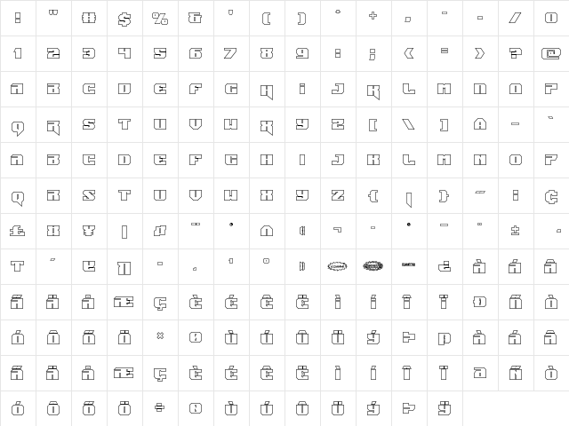 Jumpers Outline Outline  glyph index