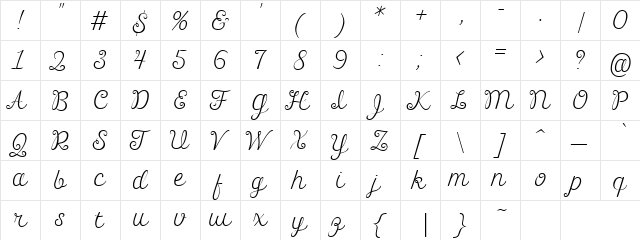 CK Holiday Spirit Regular  glyph index