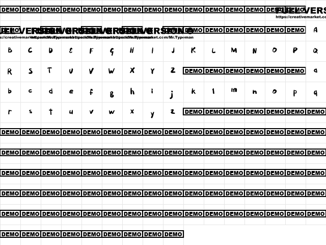 Puckipsy Regular  glyph index