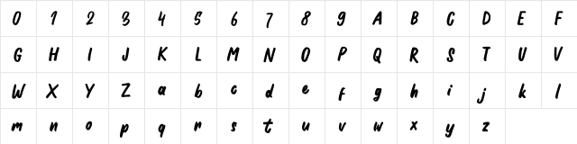 Rhombenk Regular  glyph index