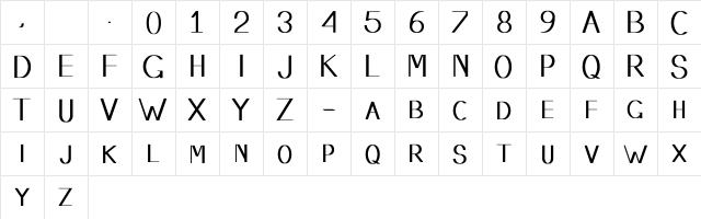 Stembase Regular  glyph index