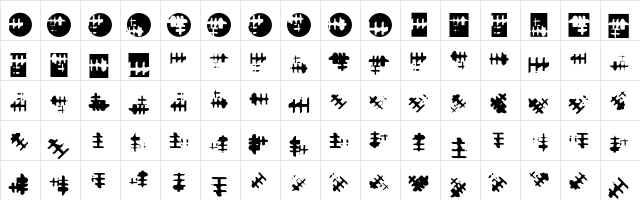 Freeform Two  glyph index
