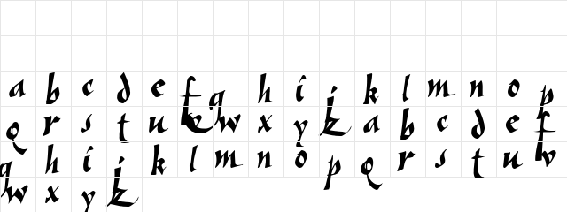 Vein Regular  glyph index
