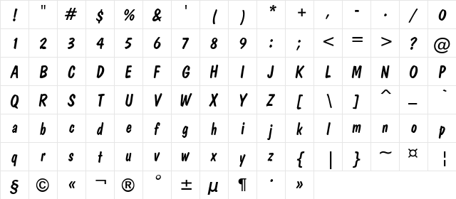a_DomIno Italic  glyph index