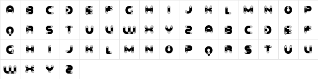 Baked Snails Extravagant Light Regular  glyph index