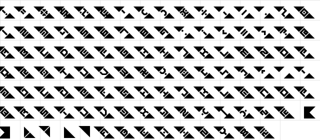 Graze BRK Normal  glyph index