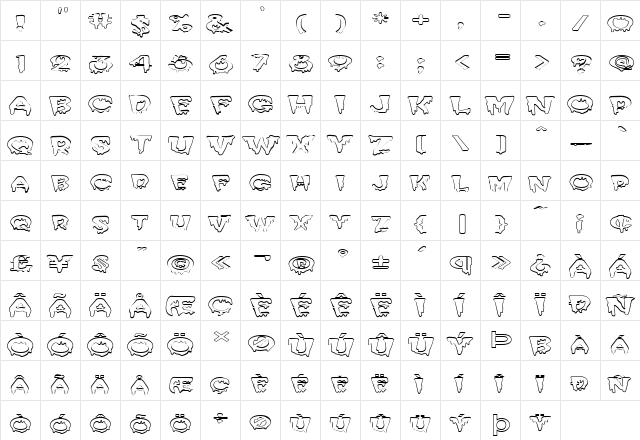 FZ UNIQUE 10 HOLLOW EX Normal  glyph index