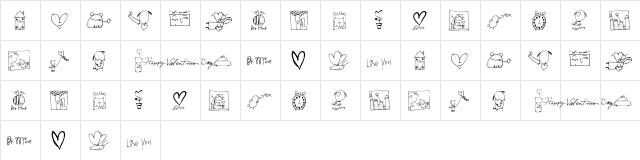 2Peas DW Sweet Hearts Regular  glyph index