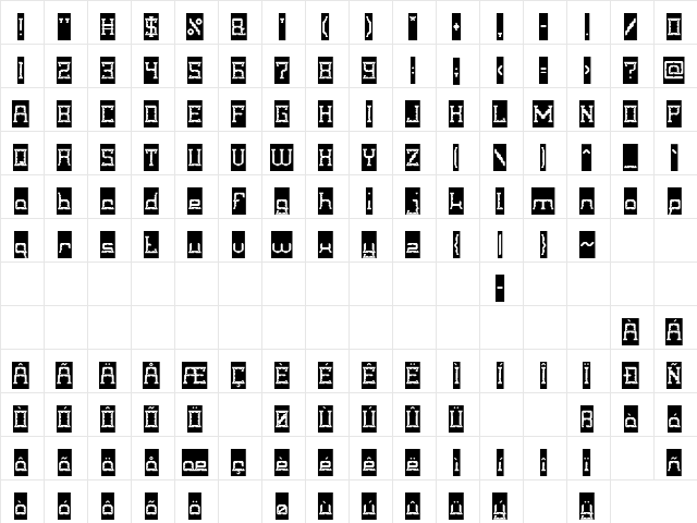 Crystal Soldier-Inverse Regular  glyph index
