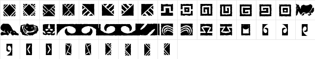 Stoned Regular  glyph index