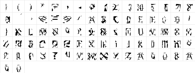ModernRunes Regular  glyph index
